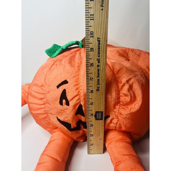International Silver Co Sitting Nylon Stuffed Pumpkin Halloween Jack-o-lantern - Picture 6 of 7